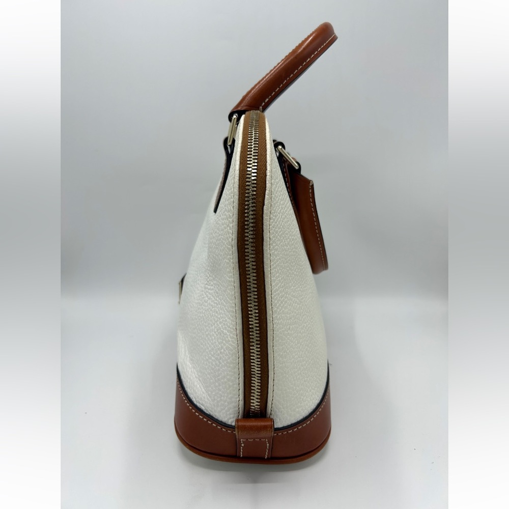 Dooney & Bourke White and Tan Bag - Picture 6 of 14
